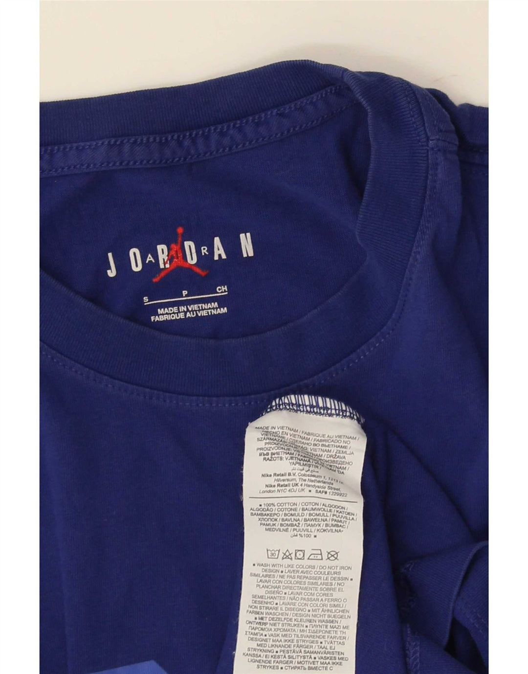 Nike Herren-T-Shirt mit Grafik, Größe S, Blau, Baumwolle