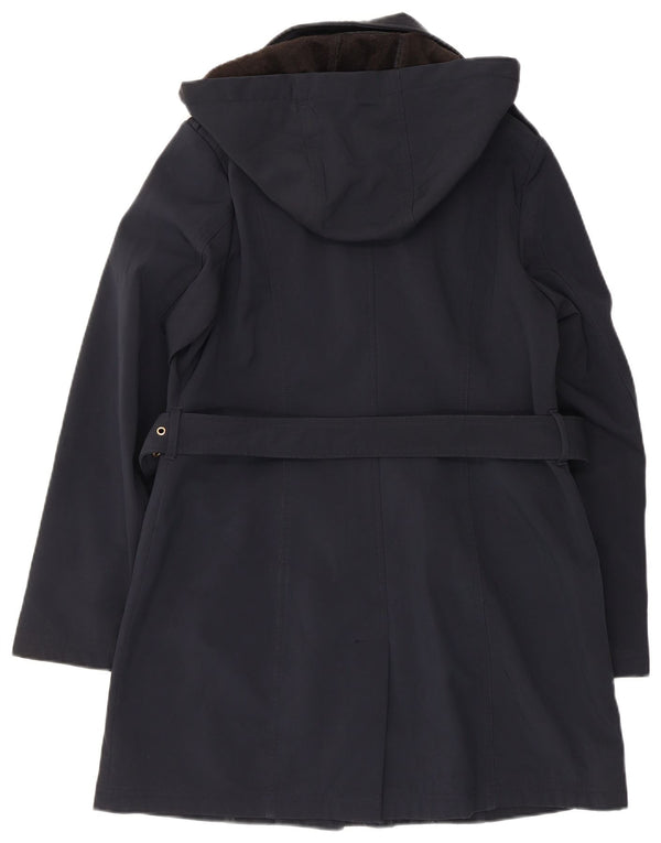 Michael Kors Damen-Trenchcoat mit Kapuze, UK 14, mittleres Marineblau, Polyester