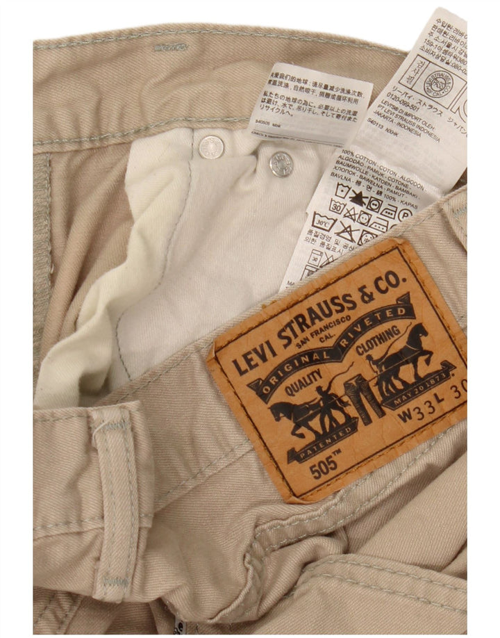 Levi's Herren 505 Straight Jeans W33 L26 Beige Baumwolle