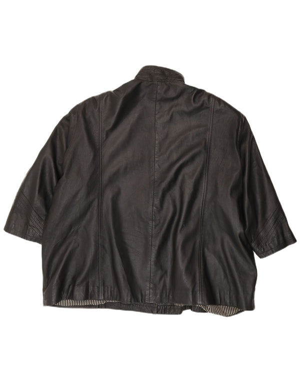 Max Moser Damen Lederjacke EU 56 6XL Schwarzes Leder