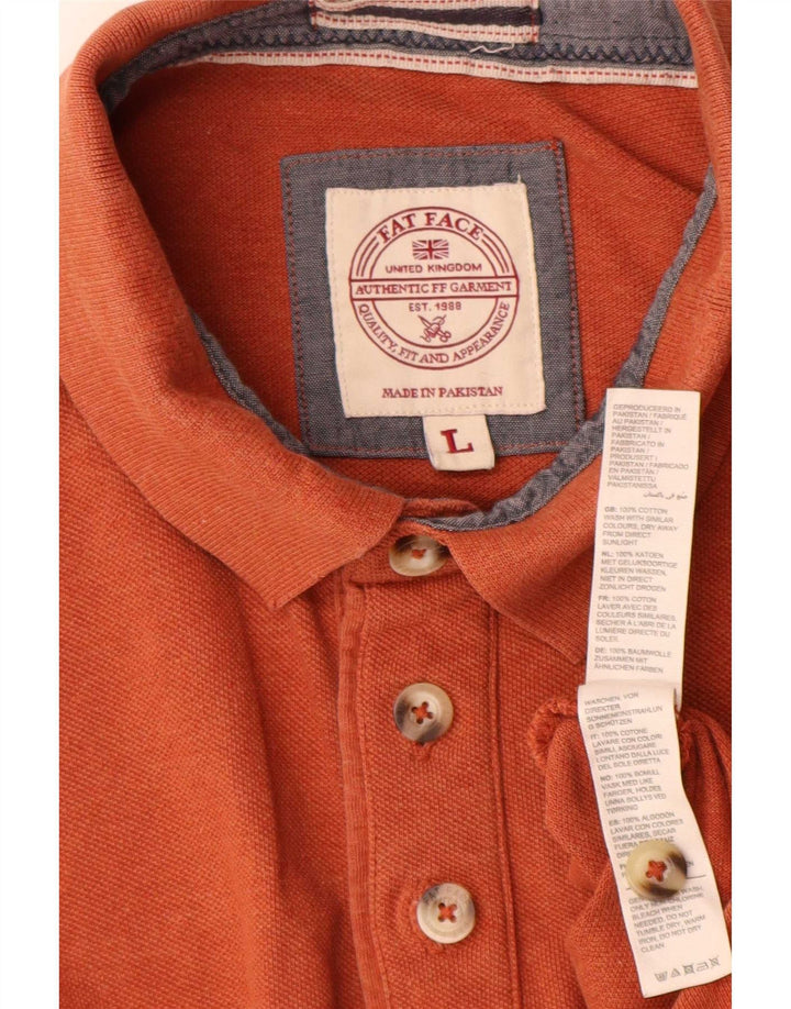 Fat Face Herren-Poloshirt, groß, orange, Baumwolle