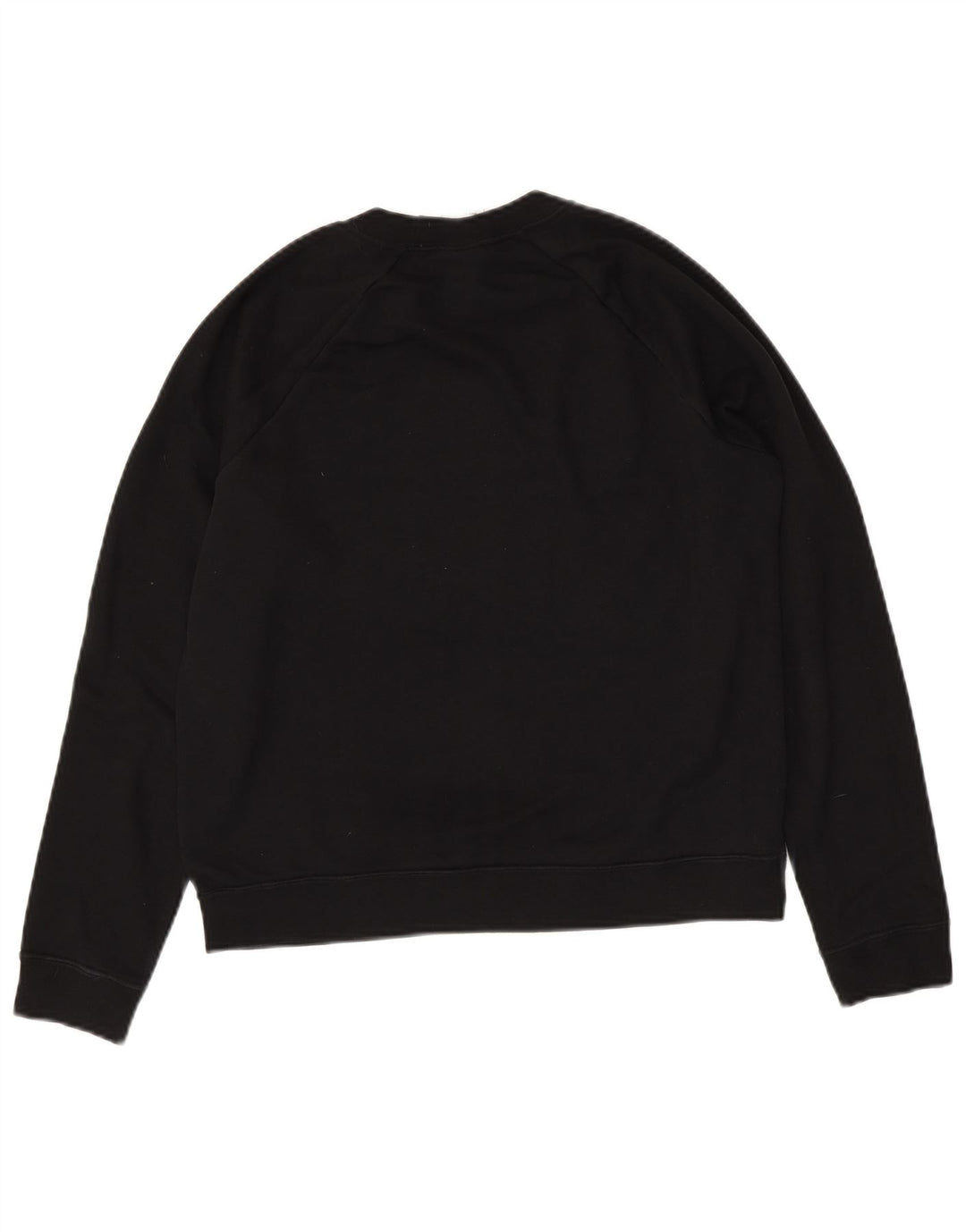 NIKE Womens Crop Oversized Sweatshirt Jumper UK 10 Small Black Cotton