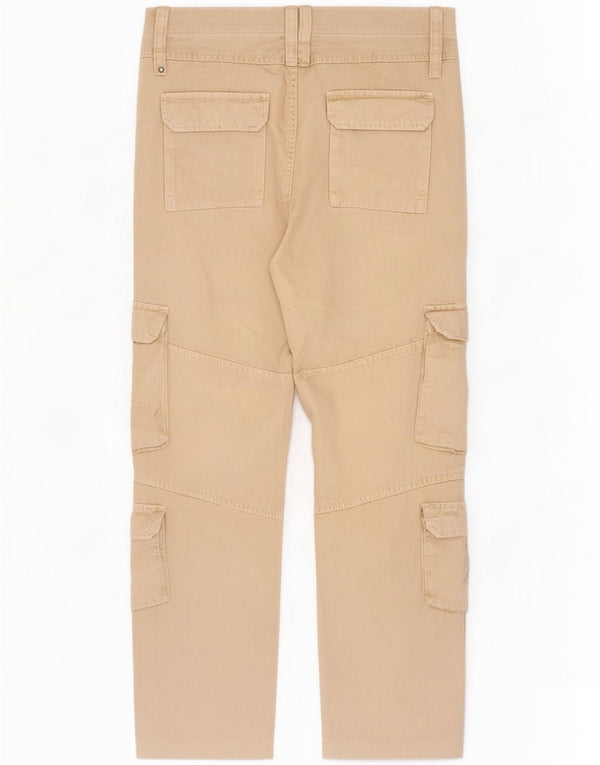 Gaudi Damen gerade Cargohose IT 44 Medium W34 L28 Beige Baumwolle