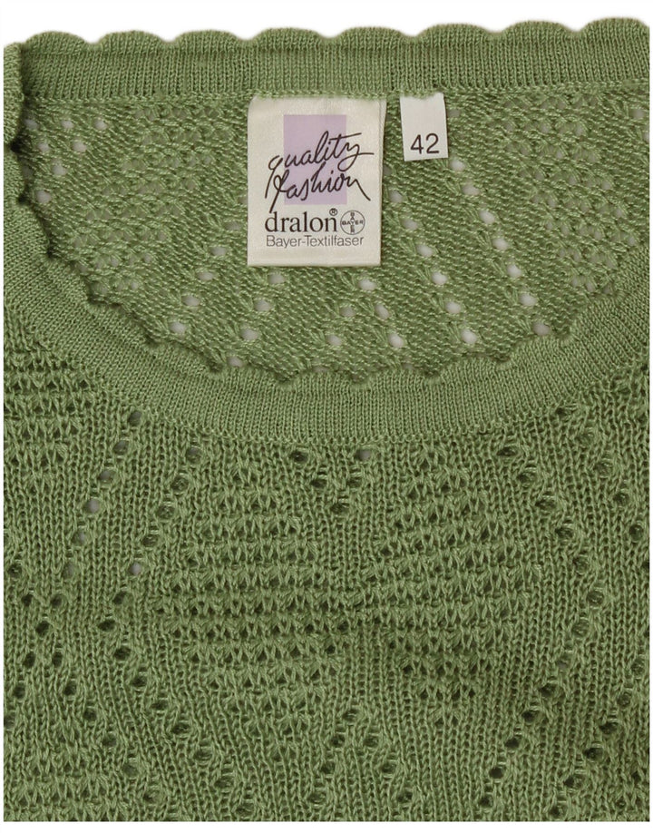 Bayer Damen-Pullover mit Rundhalsausschnitt, EU 42, großes grünes Acryl