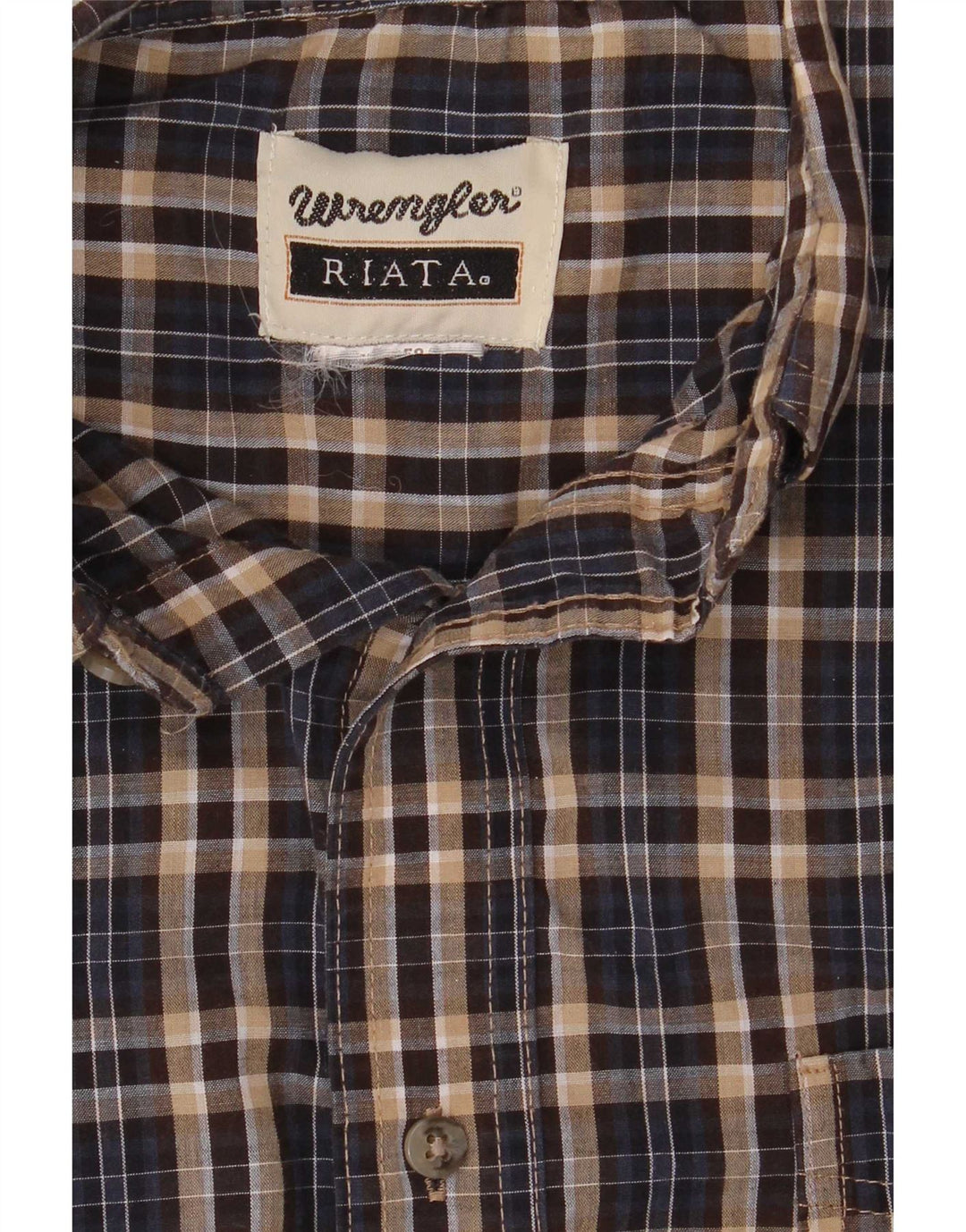 Wrangler Herren-Riata-Flanellhemd, groß, braun kariert