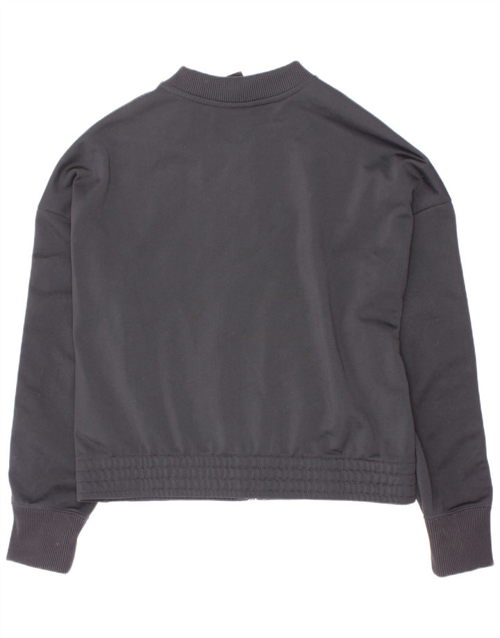 Nike Mädchen-Trainingsanzug-Top-Jacke, 10–11 Jahre, Mittelschwarz, Farbblock