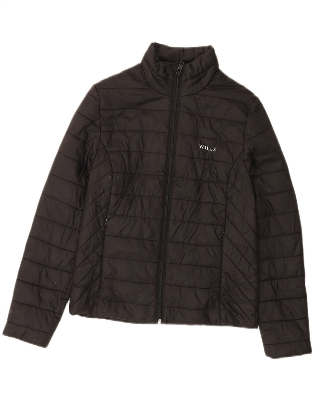 JACK WILLS Womens Padded Jacket UK 10 Small Black Polyamide