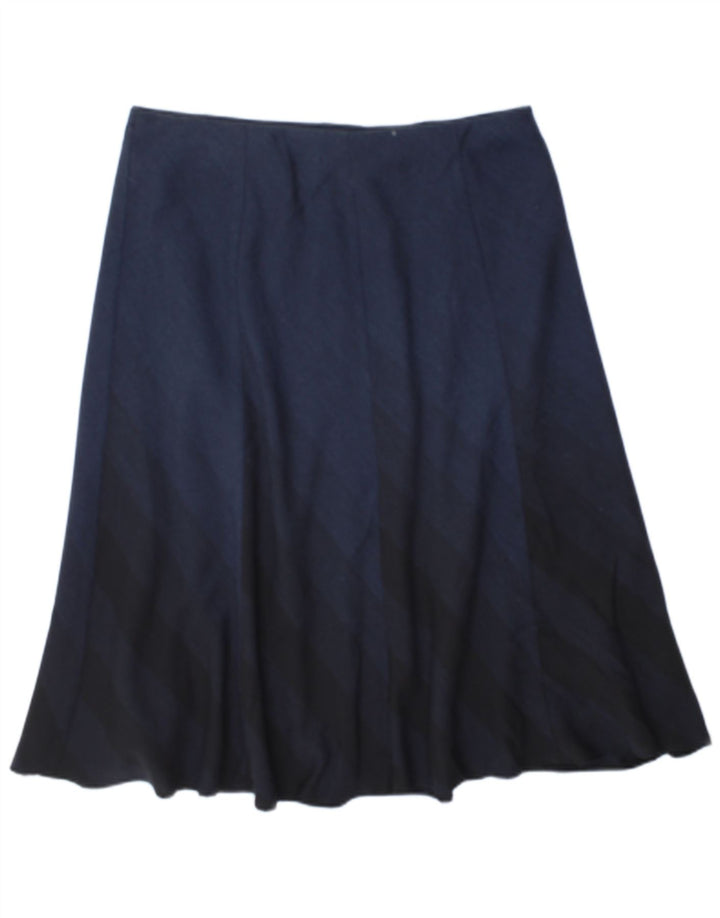 Marks & Spencer Damen A-Linienrock UK 16 Large W34 Marineblau kariert