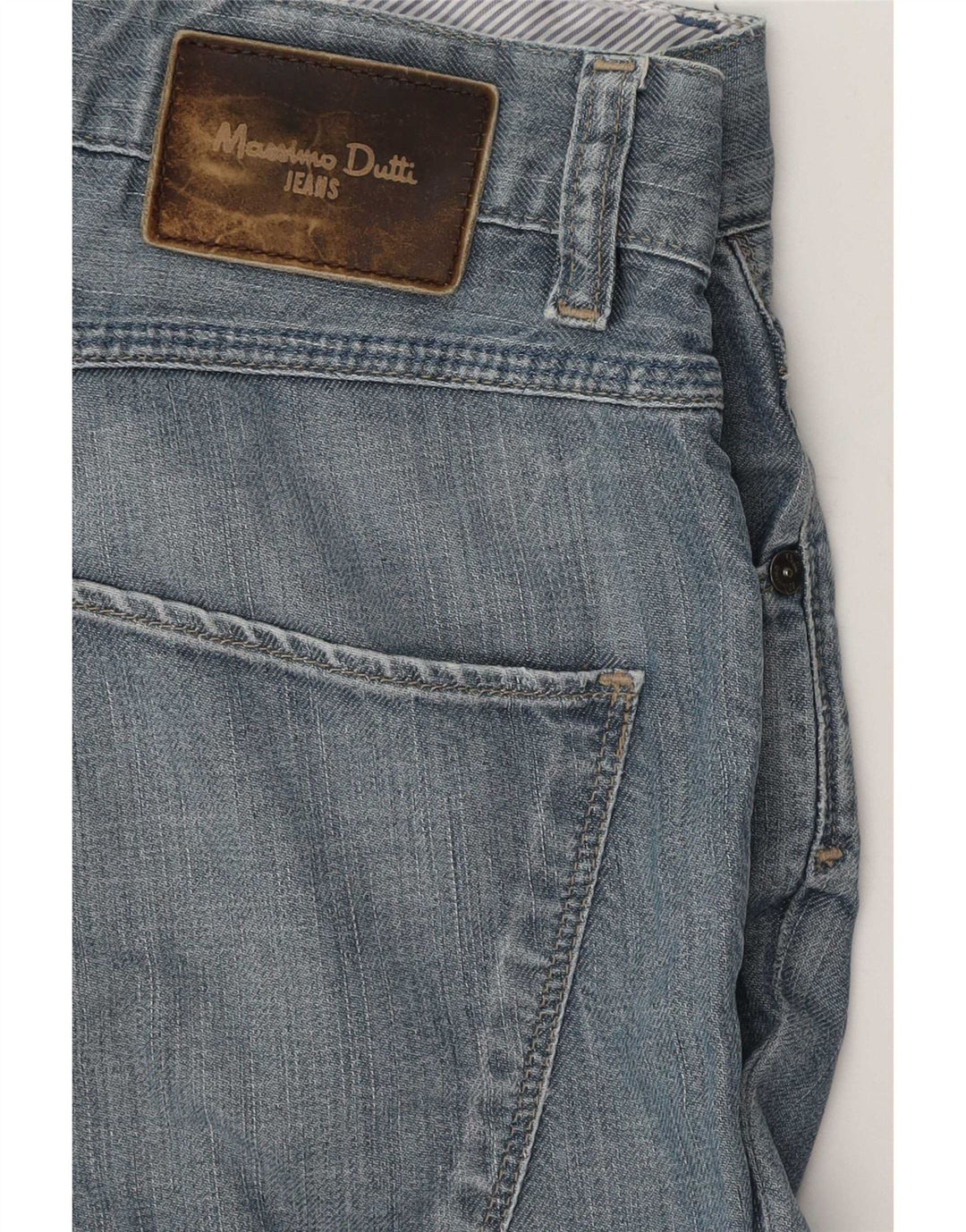 Massimo Dutti Damen Straight Jeans W34 L26 Blau