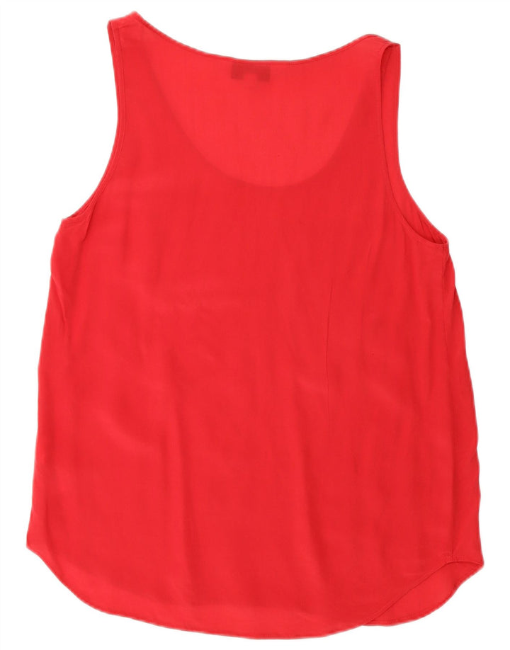 French Connection Damen-Bluse, ärmellos, Gr. 10, Größe S, rote Seide