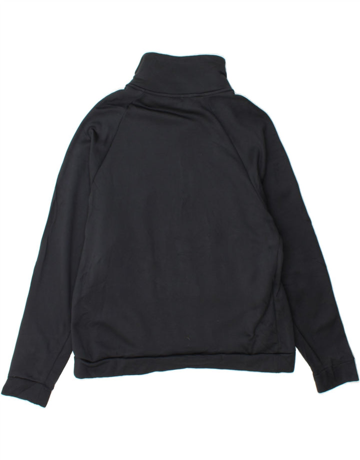 NIKE Womens Zip Neck Sweatshirt Jumper UK 16 Large Black Polyester Vintage Nike and Second-Hand Nike from Messina Hembry 