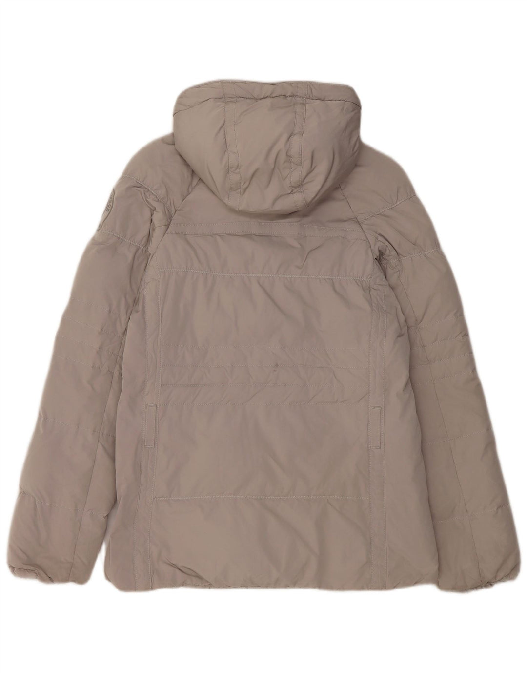 Napapijri Wattierte Damenjacke mit Kapuze, UK 10, Größe S, Grau, Polyester