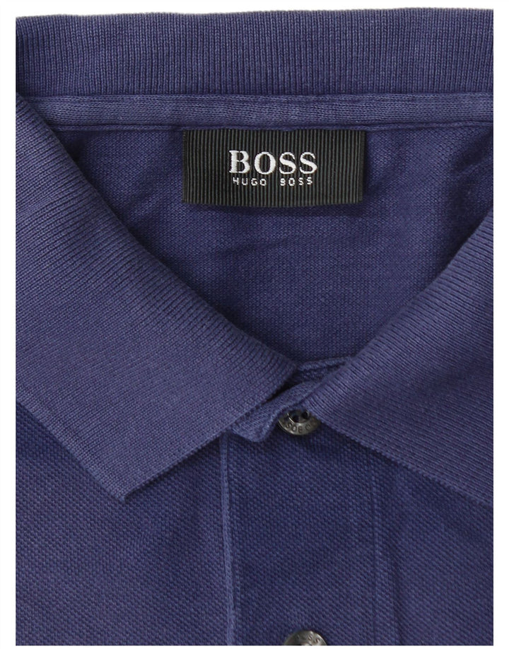 HUGO BOSS Herren Poloshirt 3XL Marineblau Baumwolle