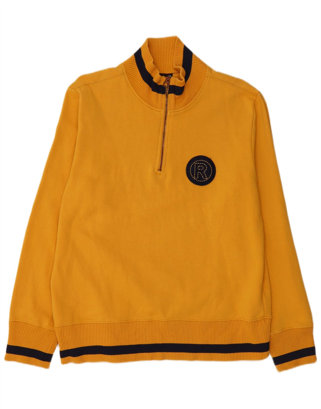 Lee Herren-Sweatshirt mit grafischem Reißverschluss, 2XL, gelbe Baumwolle