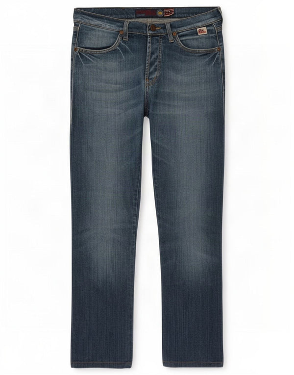 Roy Rogers Damen Straight Jeans W33 L29 Blaue Baumwolle
