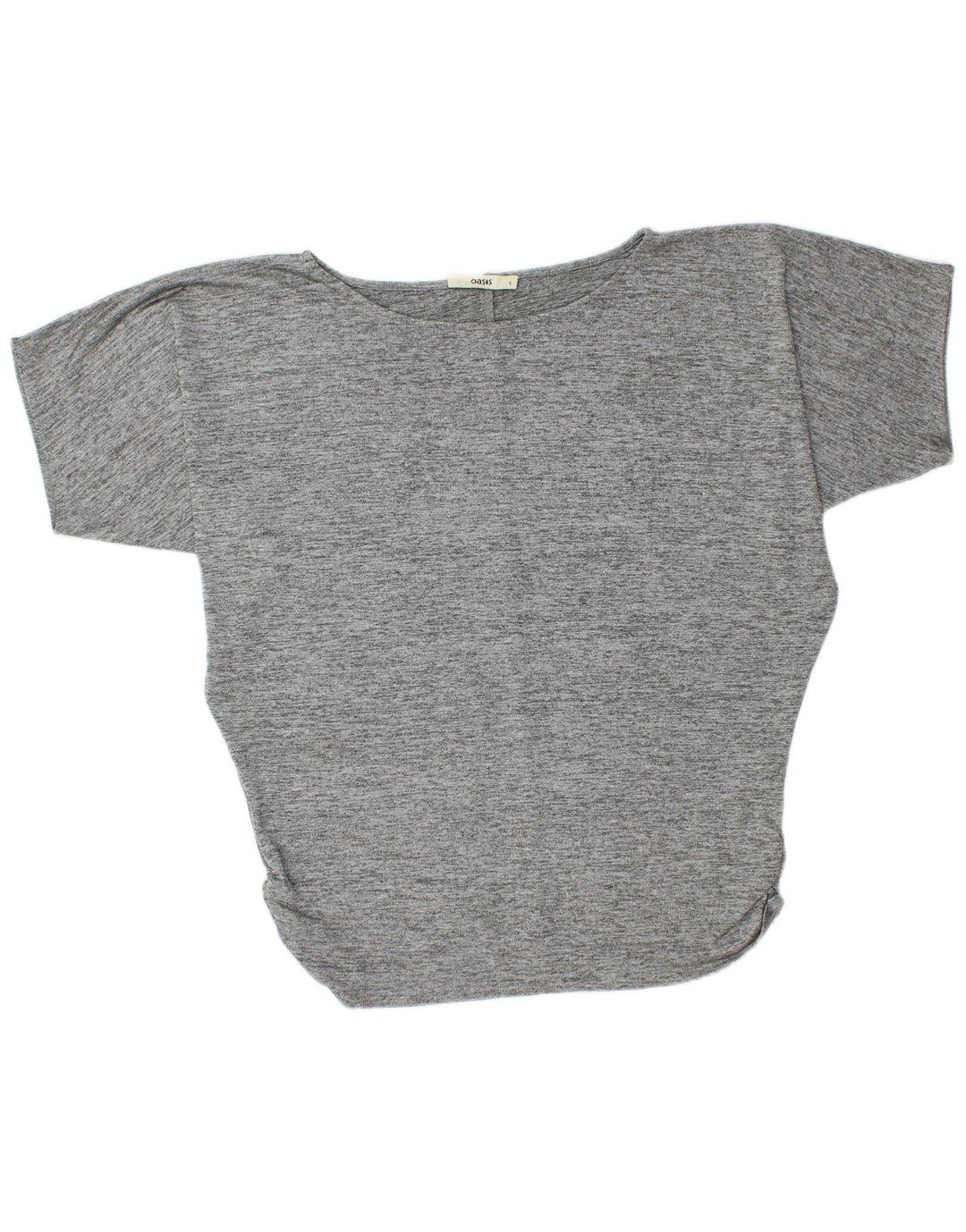 Übergroßes T-Shirt-Oberteil für Damen von Oasis, Gr. 10, Größe S, grau geflecktes Polyester