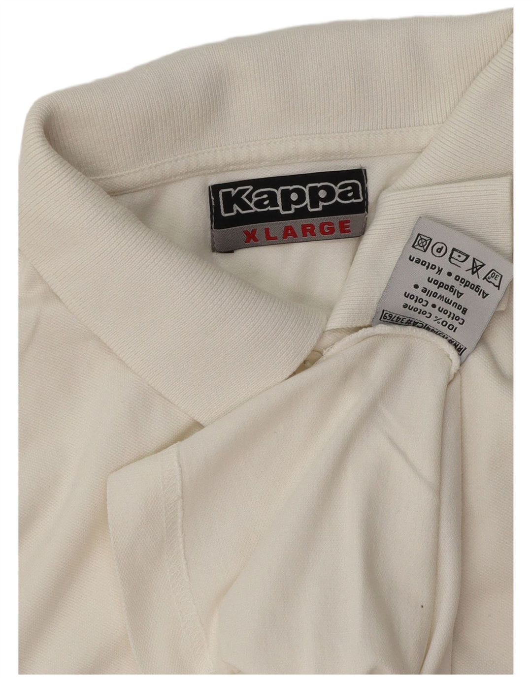 Kappa Herren Poloshirt XL Weiße Baumwolle