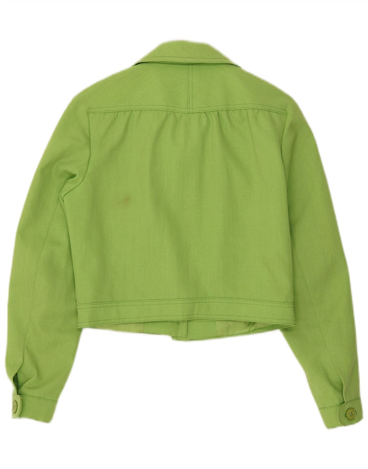 Gil Bret Damen Crop Bomberjacke UK 14 Large Grün Polyester