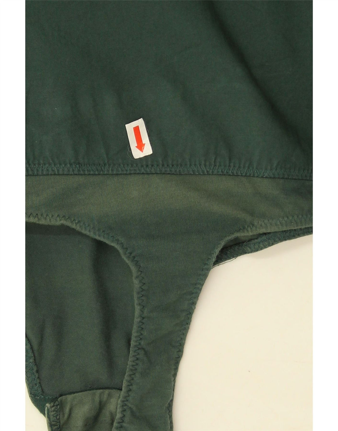 Benetton Damen-Body mit Rüschen vorne, UK 16, Größe L, Grün, Baumwolle