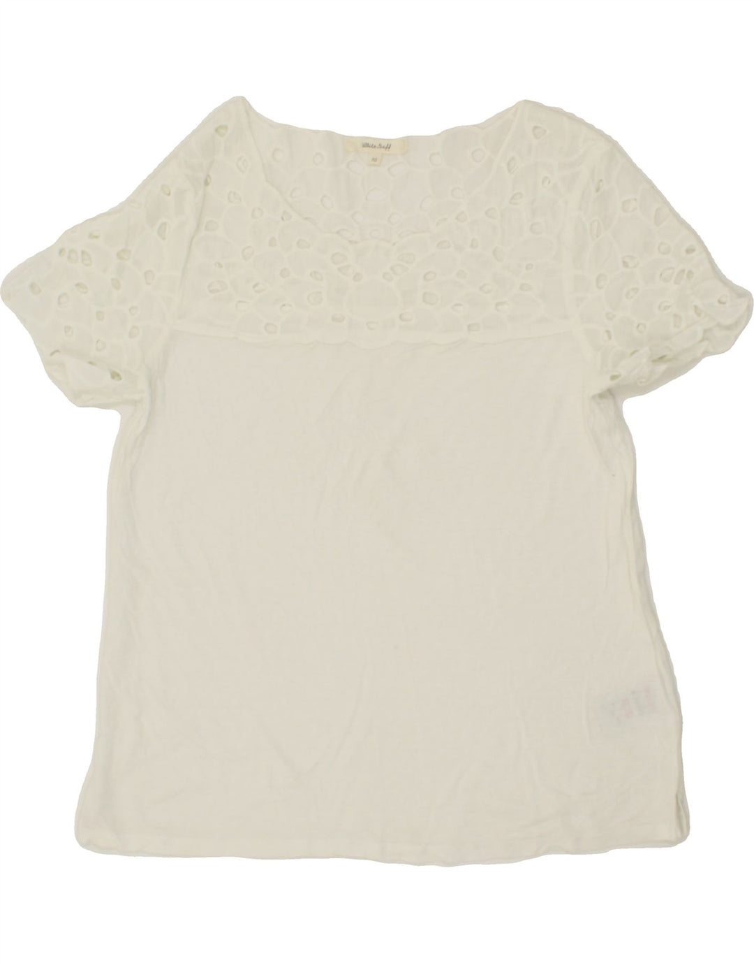 WHITE STUFF Womens Blouse Top UK 10 Small  White Viscose Vintage White Stuff and Second-Hand White Stuff from Messina Hembry 