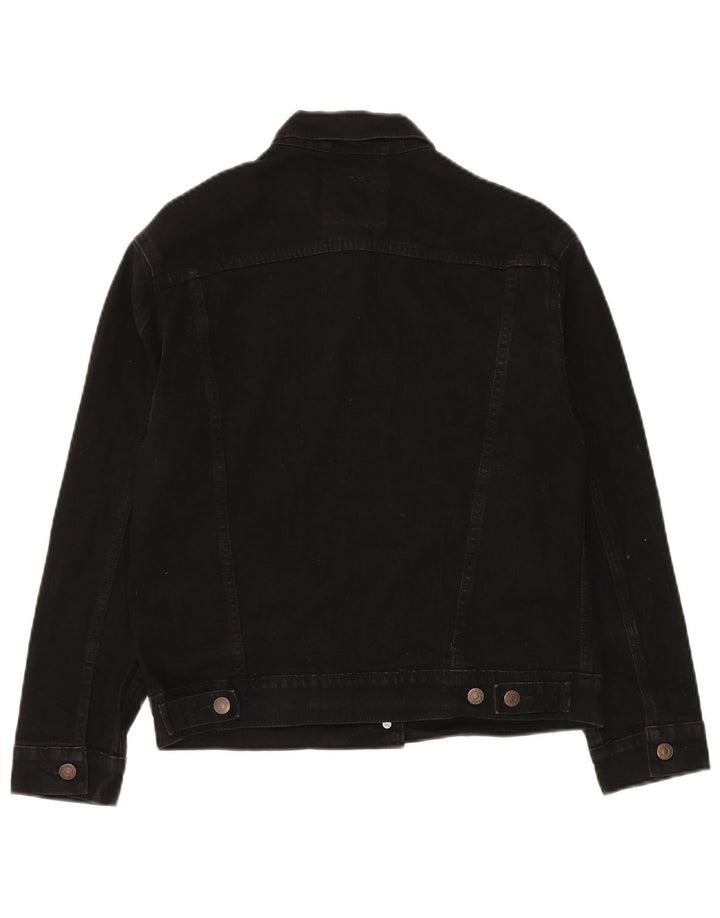 Levi's Womens Denim Jacket UK 14 Medium Black Cotton