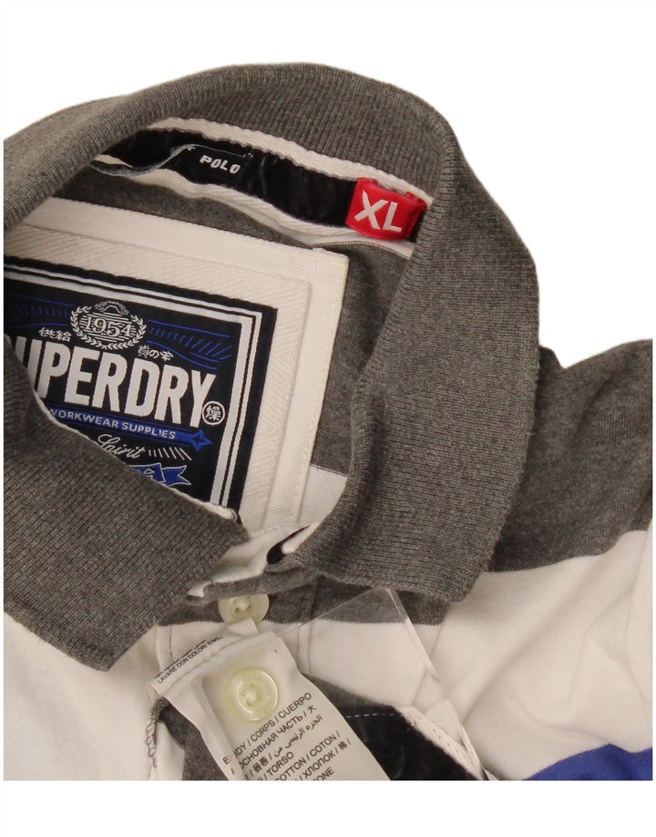 Superdry Herren-Poloshirt XL, mehrfarbig, gestreift, Baumwolle