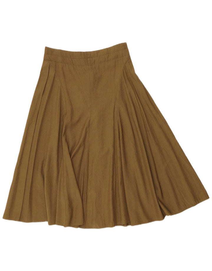 Vintage Damen ausgestellter Rock Medium W30 Khaki Polyester