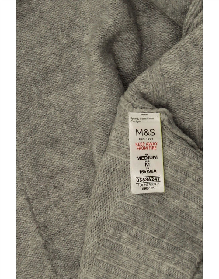 Marks & Spencer Damen Longline-Cardigan-Pullover UK 14 Mittelgrau