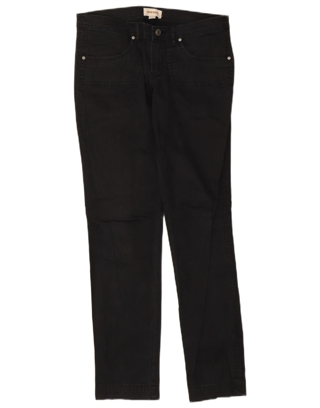 Diesel Damen Slim Jeans W29 L30 Schwarze Baumwolle