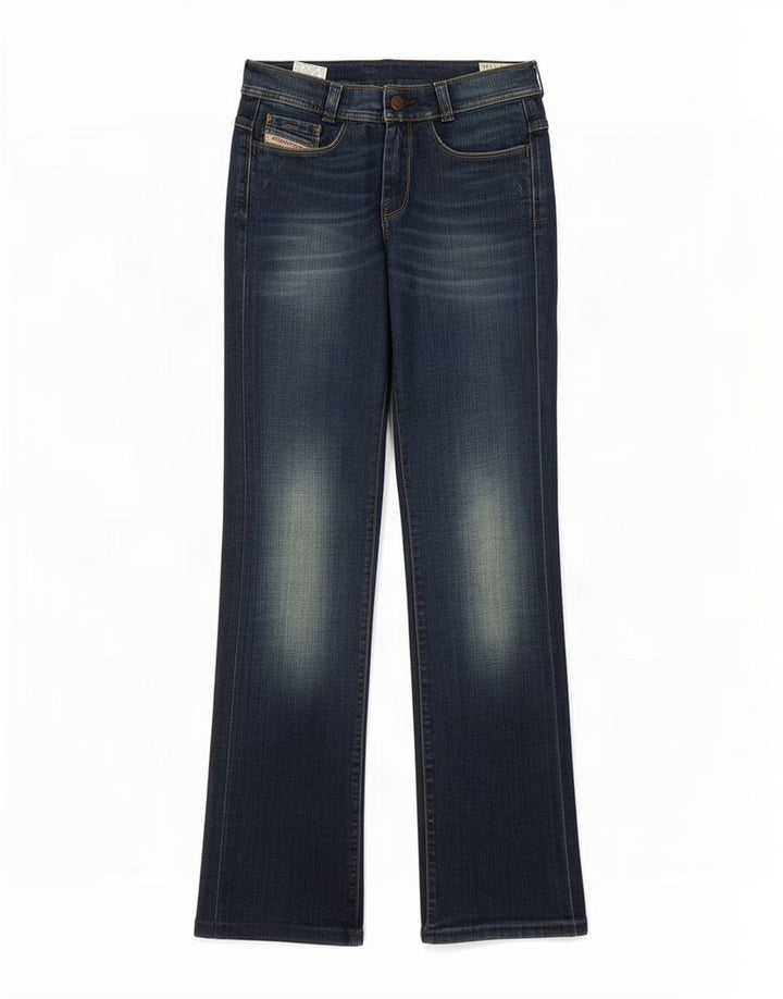Diesel Damen Soozy Bootcut Jeans W27 L30 Blaue Baumwolle
