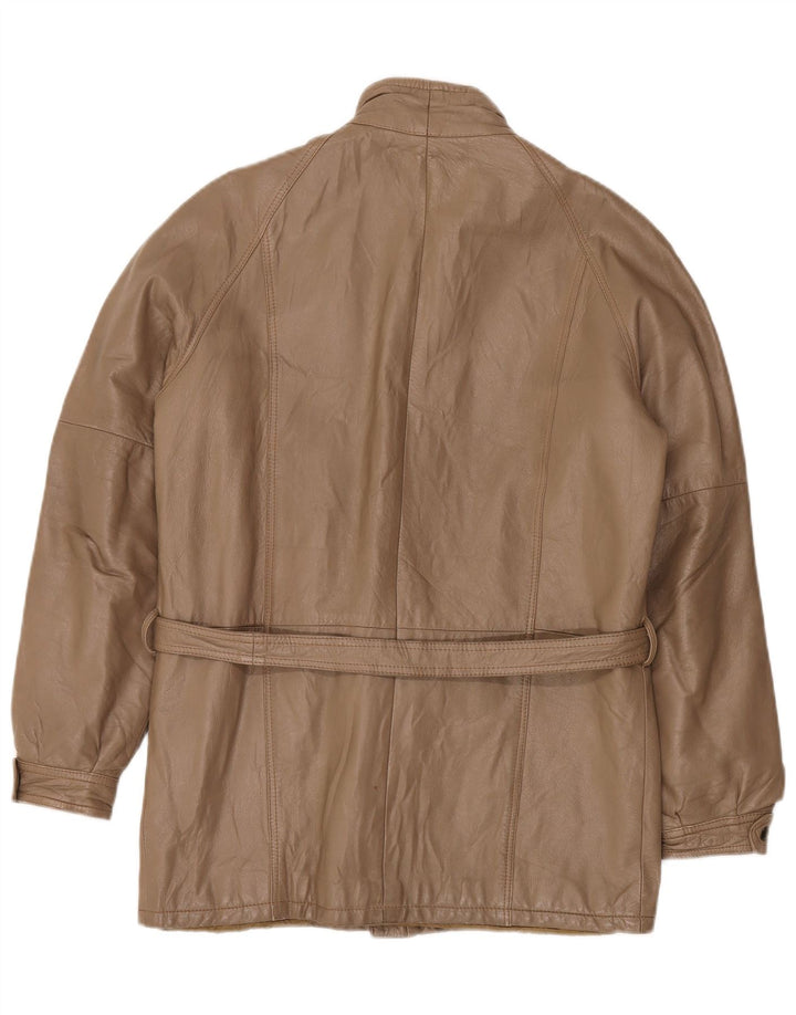 Vintage Damen Lederjacke UK 14 Mittelbraun