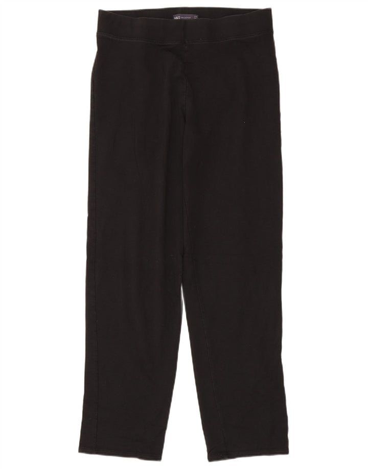 Marks & Spencer Damen Leggings UK 12 Mittelschwarze Baumwolle