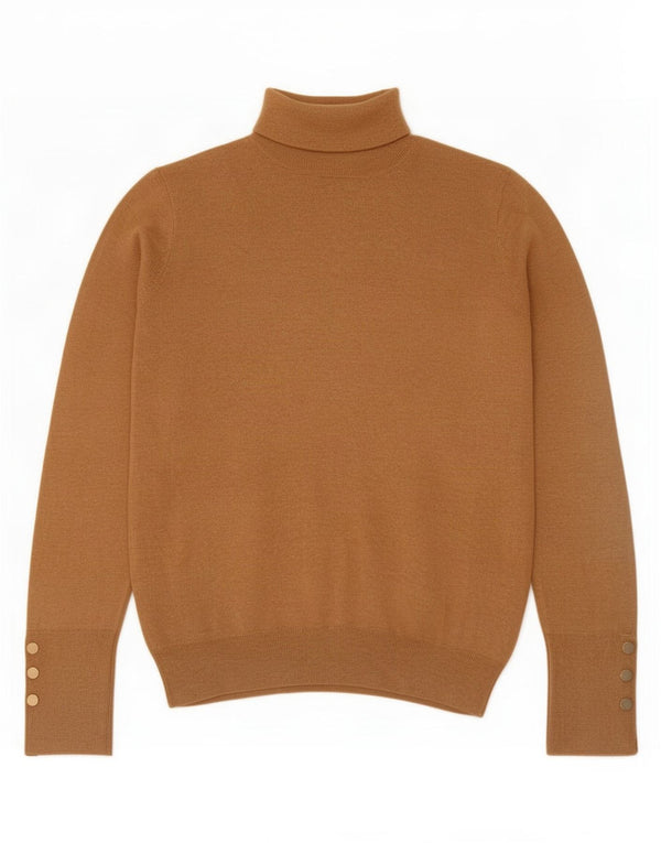 Rollkragenpullover für Damen von Zara, Gr. 40, Größe L, Beige, Viskose