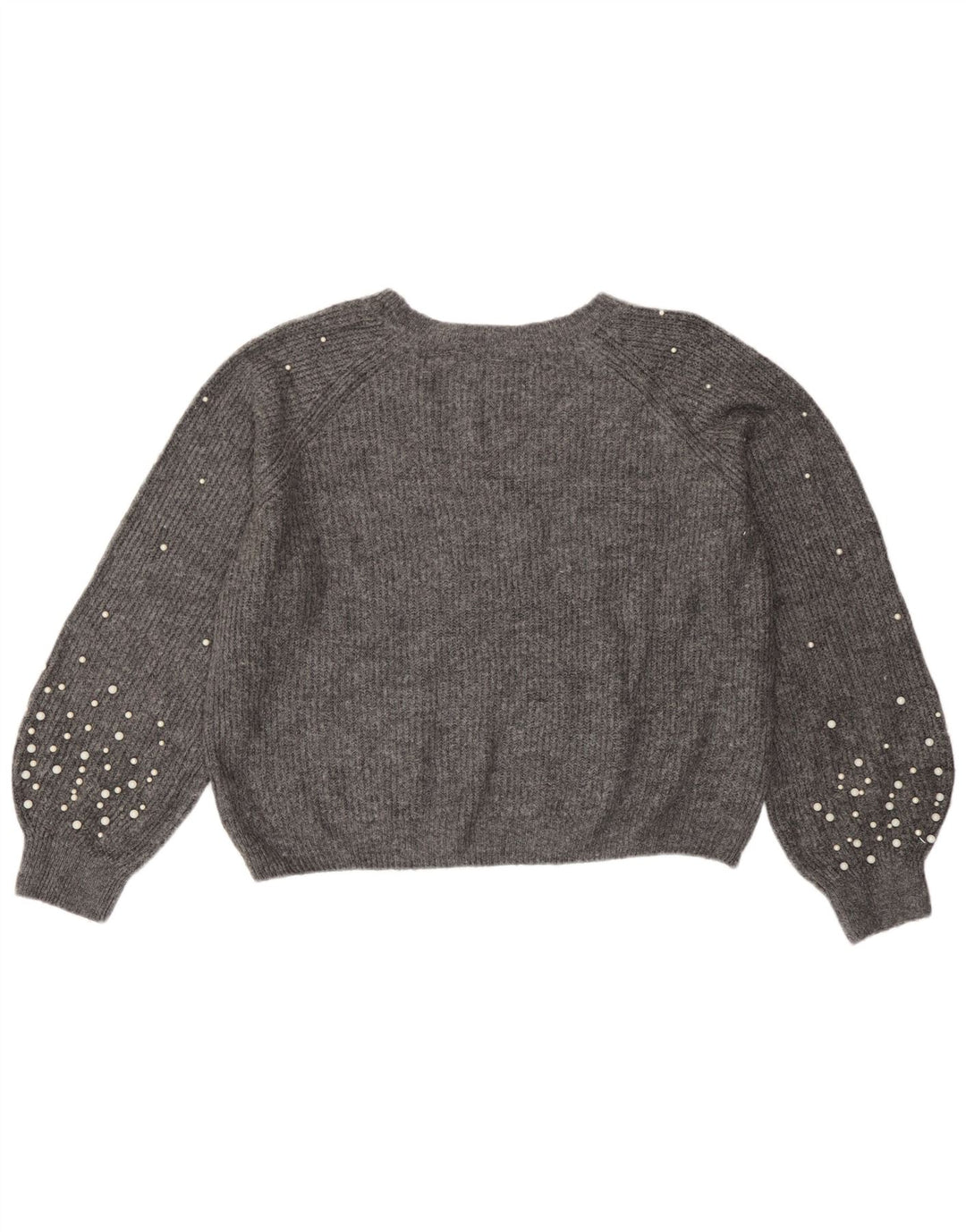 Marks & Spencer Damen-Pullover mit U-Boot-Ausschnitt, UK 14, Mittelgrau meliert