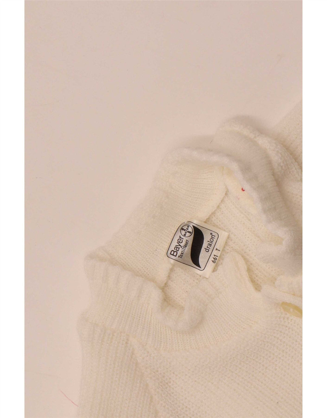 Bayer Damen Crop Cardigan Pullover UK 8 Small Weiß Polyacryl