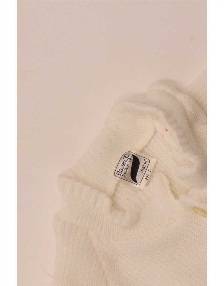Bayer Damen Crop Cardigan Pullover UK 8 Small Weiß Polyacryl