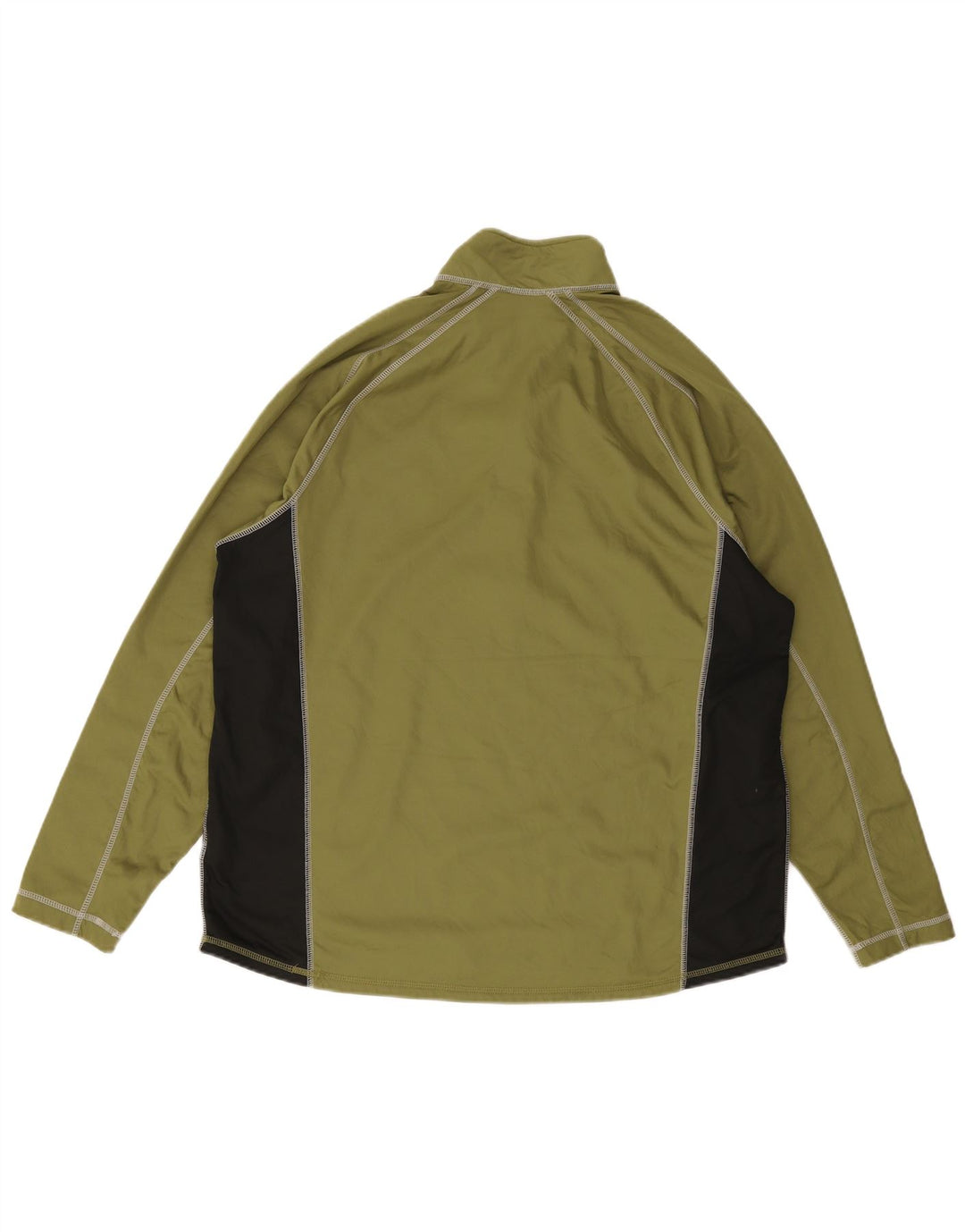 Eddie Bauer Herren-Pullover-Trainingsanzugoberteil mit Reißverschluss, XL, Grün, Farbblock