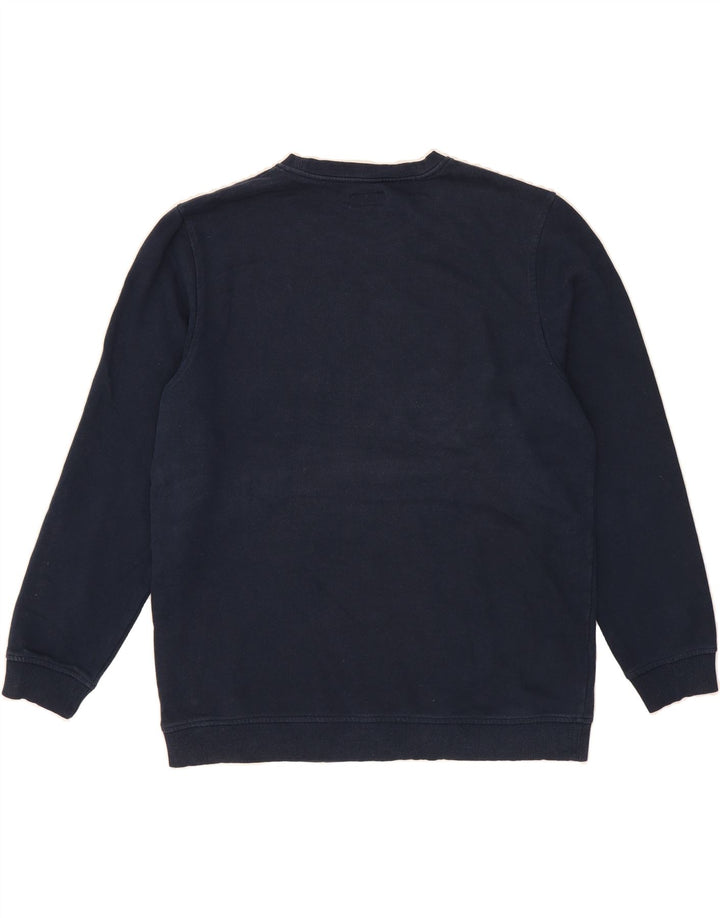 JACK & JONES Mens Graphic Sweatshirt Jumper 2XL Navy Blue Cotton Vintage Jack & Jones and Second-Hand Jack & Jones from Messina Hembry 