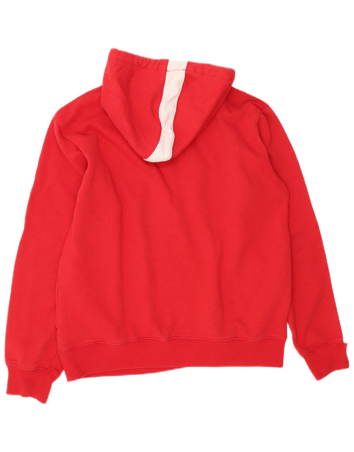 Nike Herren-Kapuzenpullover mit grafischem Print, mittelrote Farbblock-Baumwolle