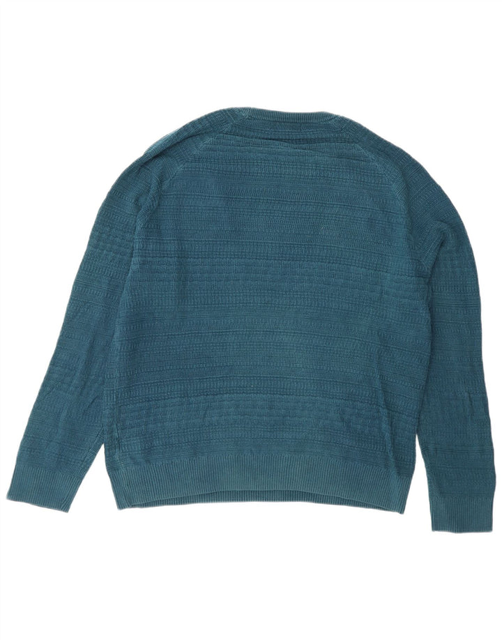 Marks & Spencer Herren Autograph Slim Fit Pullover mit Rundhalsausschnitt, Größe L, Blau