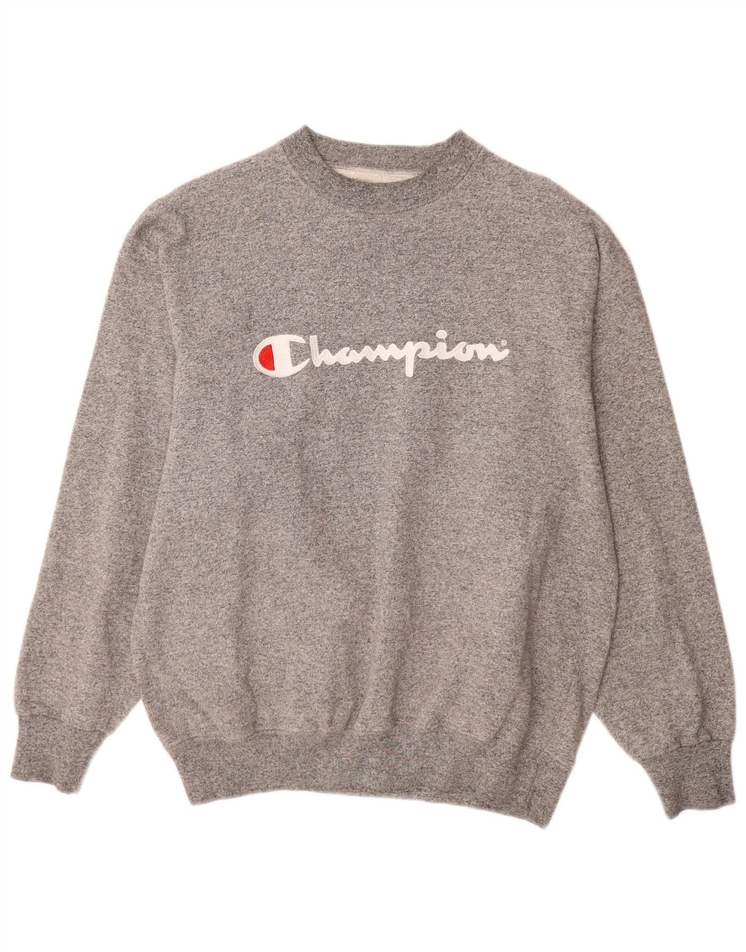 Champion Herren-Sweatshirt mit Grafik, mittelgrau gefleckte Baumwolle