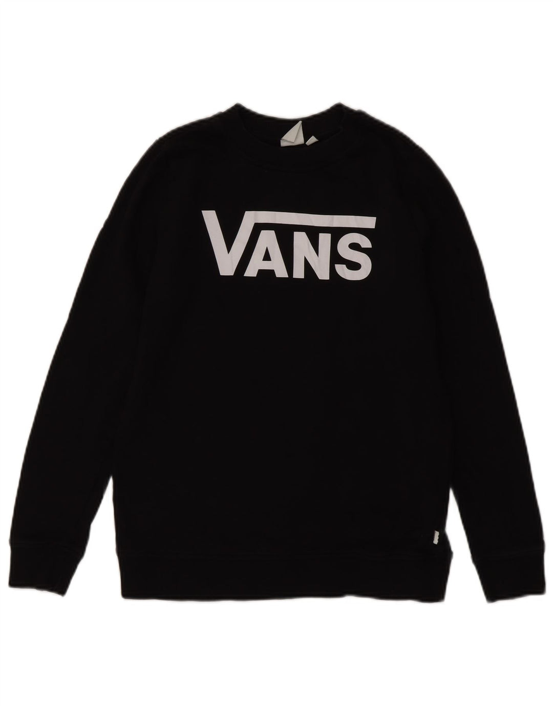 Vans Damen Grafik-Sweatshirt-Pullover UK 10 Small Schwarz Baumwolle