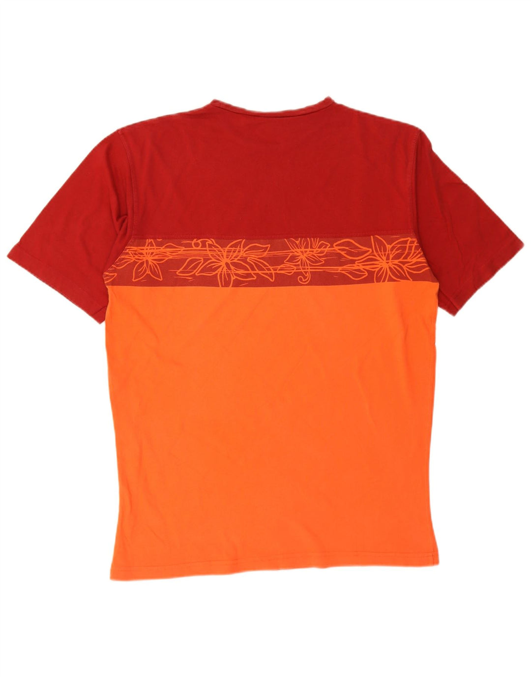 Asics Herren Grafik-T-Shirt-Oberteil, groß, Orange, Farbblock