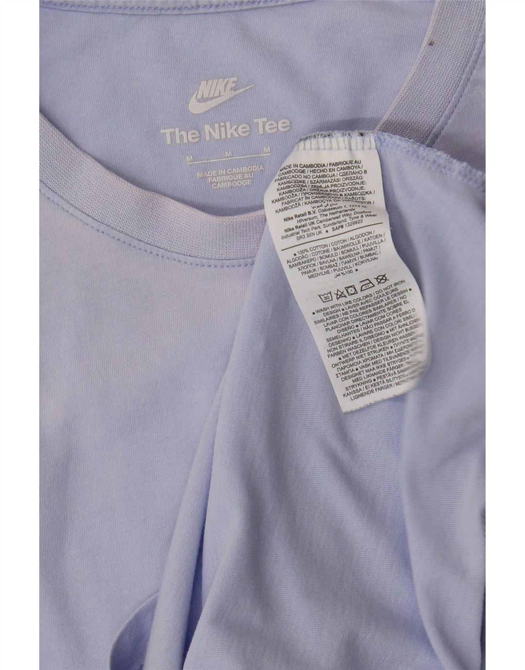 NIKE Herren-T-Shirt aus mittelblauer Baumwolle