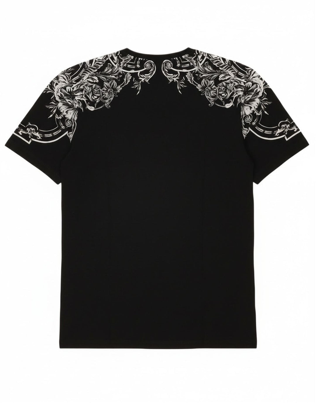 Zara Herren-T-Shirt mit Grafik, groß, schwarz, geblümt