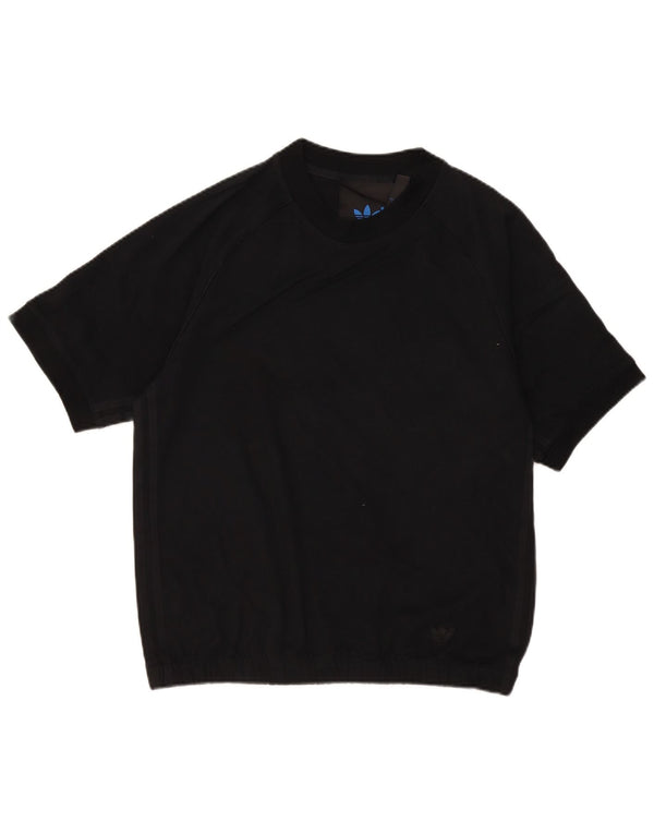Adidas Herren Kurzarm-Sweatshirt, Pullover, Größe S, Schwarz, Baumwolle
