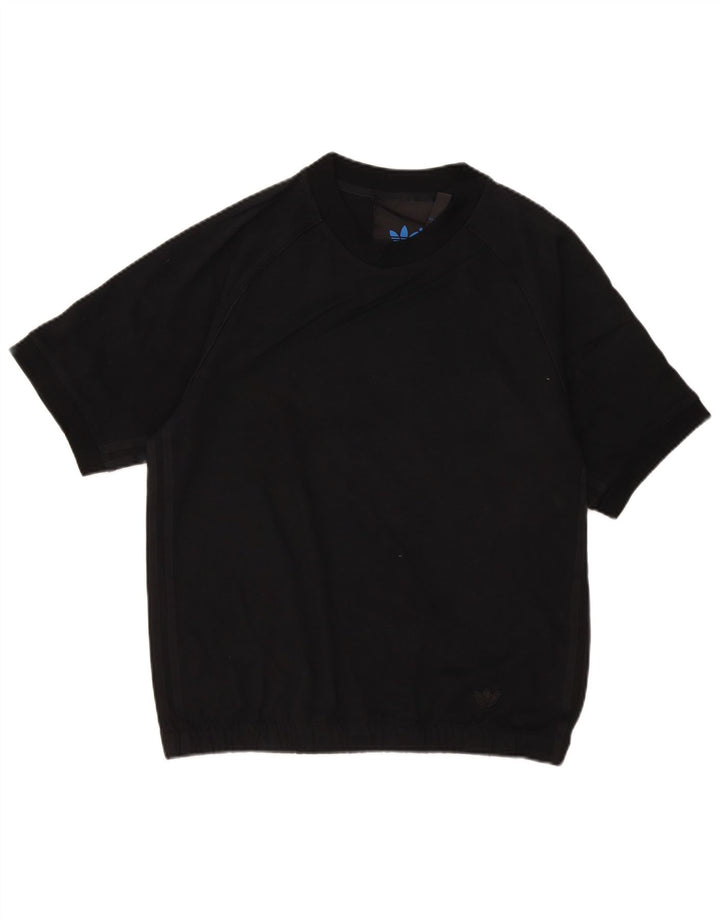Adidas Herren Kurzarm-Sweatshirt, Pullover, Größe S, Schwarz, Baumwolle