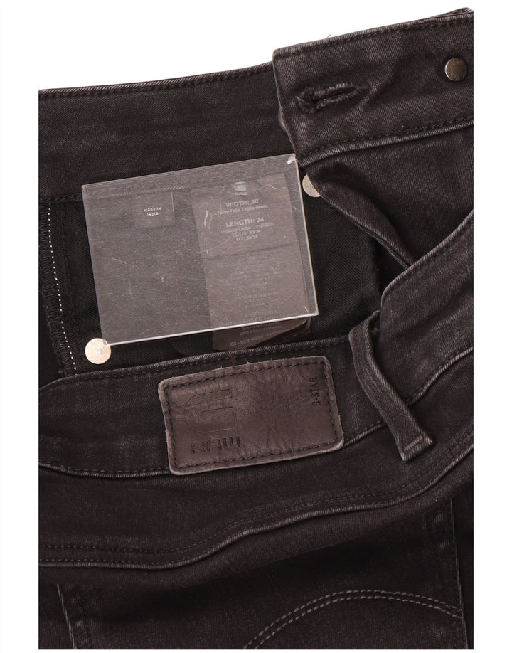 G-Star Damen Skinny Jeans W30 L34 Schwarz Polyester