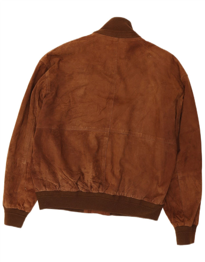 Conbipel Herren Wildleder Bomberjacke IT 48 Mittelbraunes Leder