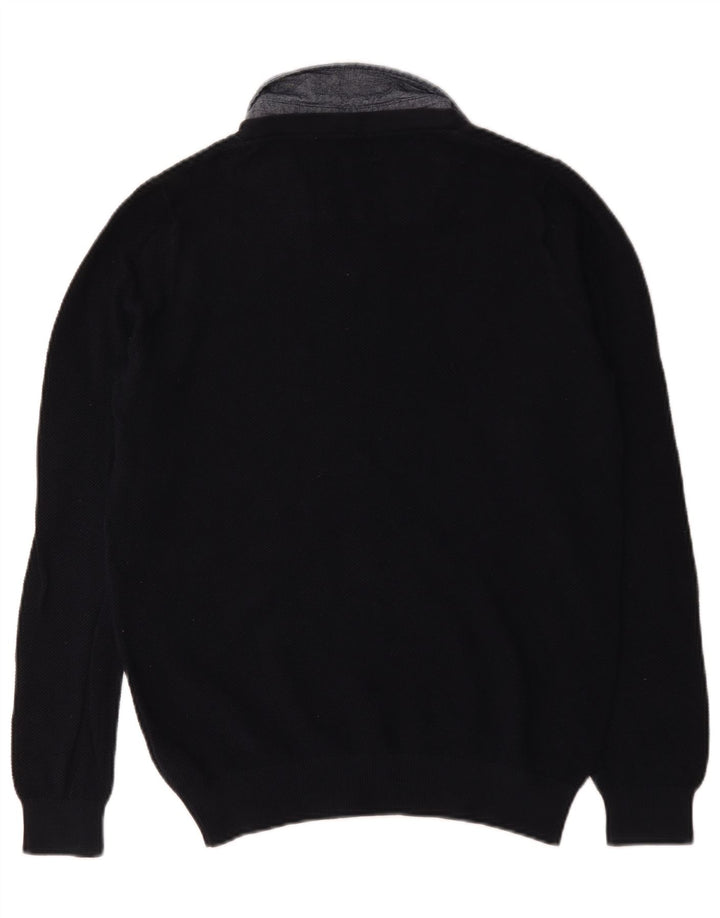 Marks & Spencer Herren-Pullover mit Rollkragen, reguläre Passform, Größe S, Marineblau